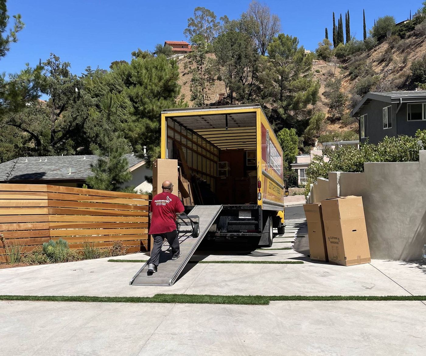 Thunderhorse truck at a Los Angeles home.