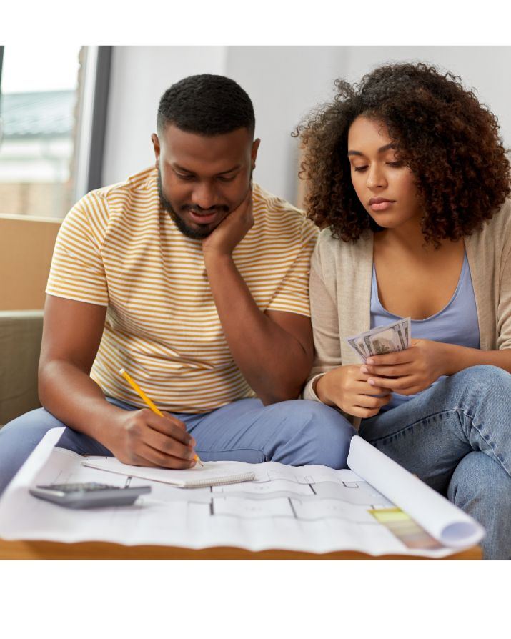 Couple planning their move.